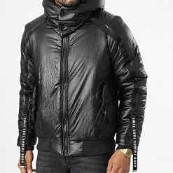 Vente flash 🤩 Veste Capuche A Bandes MNT-10022 Noir de 2Y Premium 🛒 -2Y Premium Soldes 2y premium 335192 MNT 10022 BLACK 20220905T161347 03