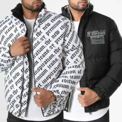 Offres 🥰 Doudoune Réversible MNT-10027 Noir Blanc de 2Y Premium ✔️