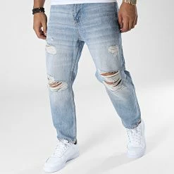 Budget ✔️ Jean Relaxed Fit I0203 Bleu Wash de 2Y Premium 🔥