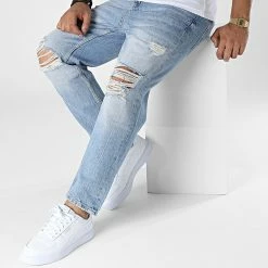 Budget ✔️ Jean Relaxed Fit I0203 Bleu Wash de 2Y Premium 🔥 -2Y Premium Soldes 2y premium 336884 I0203 MID BLUE 20220919T161040 03