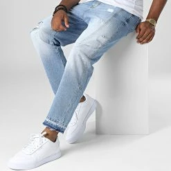 Top 10 ❤️ Jean Relaxed Fit B7299 Bleu Wash de 2Y Premium 💯 -2Y Premium Soldes 2y premium 336888 B7299 BLUE 20220915T154640 03