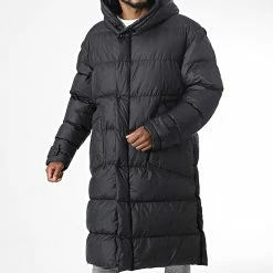 Vente flash 👍 Doudoune Longue Capuche MNT-10031 Noir de 2Y Premium 😍