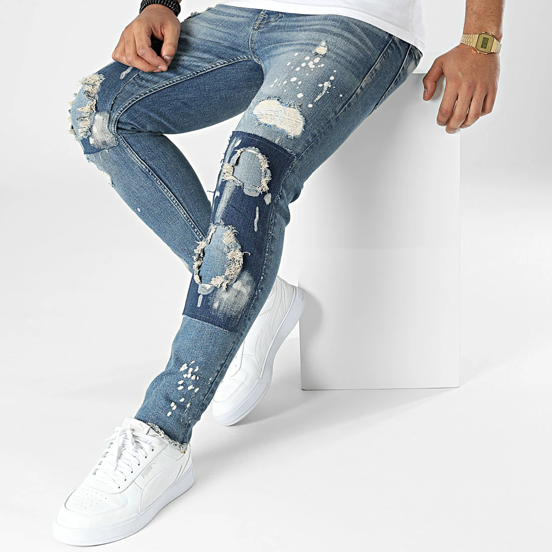 Acheter ✨ Jean Slim B7388 Bleu Denim de 2Y Premium 🔔 5 Acheter ✨ Jean Slim B7388 Bleu Denim de 2Y Premium 🔔 – Image 3