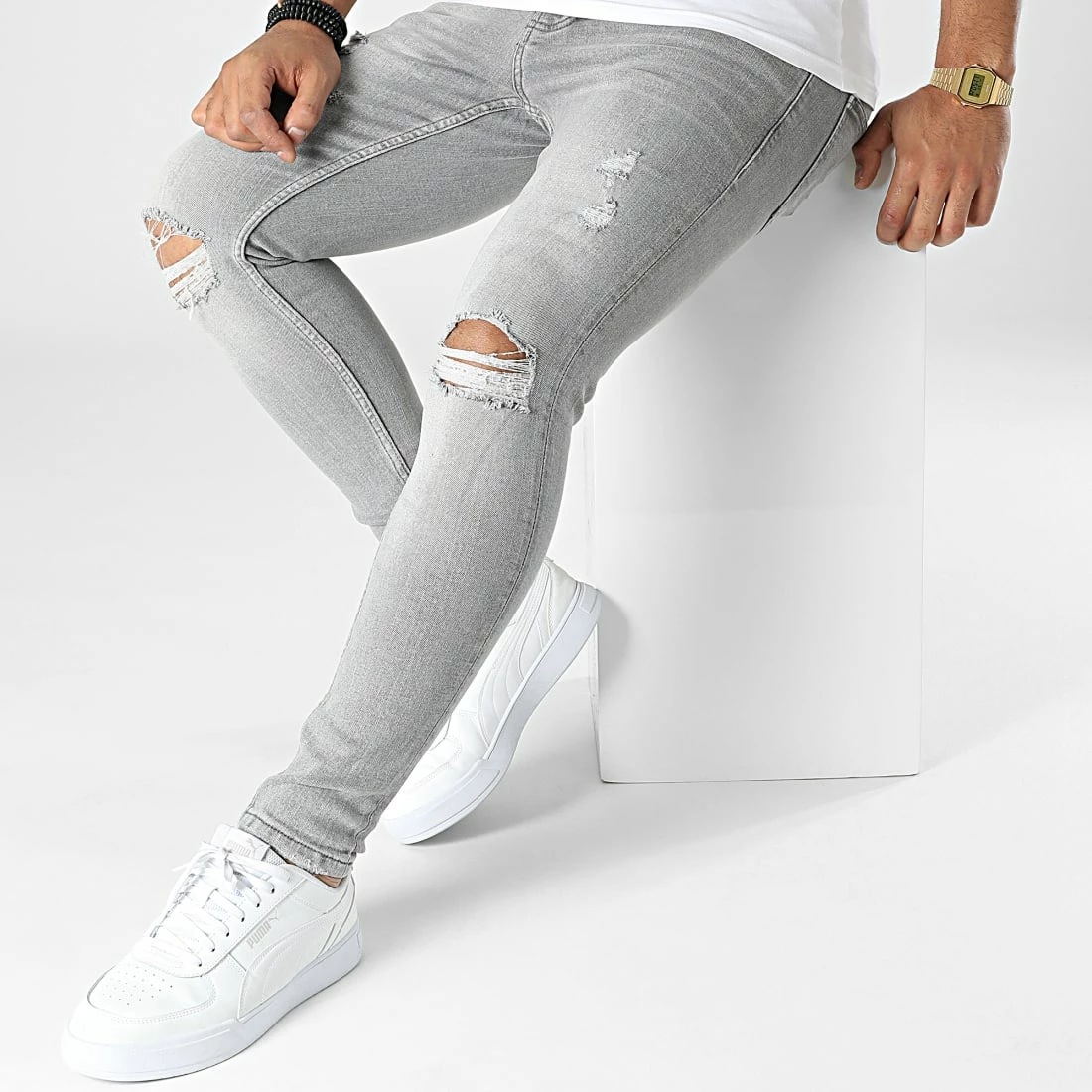 Vente flash ❤️ Jean Slim B6358 Gris de 2Y Premium 😀 5 Vente flash ❤️ Jean Slim B6358 Gris de 2Y Premium 😀 – Image 3