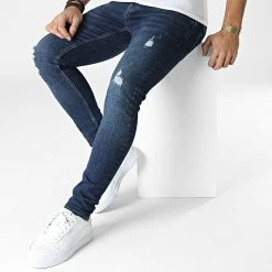 Promo 🧨 Jean Slim B7453 Bleu Brut de 2Y Premium ❤️ -2Y Premium Soldes 2y premium 345354 B7459 BLUE 20221108T144450 03