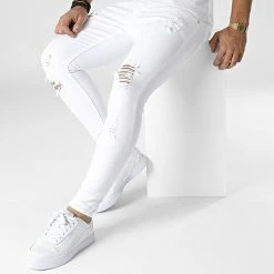 Acheter 🥰 Jean Slim B7379 Blanc de 2Y Premium 🔔 -2Y Premium Soldes 2y premium 345434 B7379 WHITE 20221108T144821 03