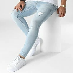 Promo 😀 Jean Slim B7382 Bleu Wash de 2Y Premium 🧨 -2Y Premium Soldes 2y premium 345449 B7382 BLUE 20221108T143756 03